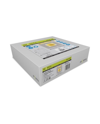 DALIA * APLIQUE CUADRADO 18W - ORO + BLANCO